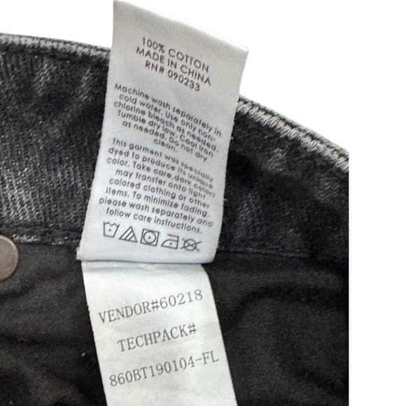 PacSun Mom Jeans Women 26 Washed Black Excellent High Rise Relaxed Fit Denim - Picture 10 of 10